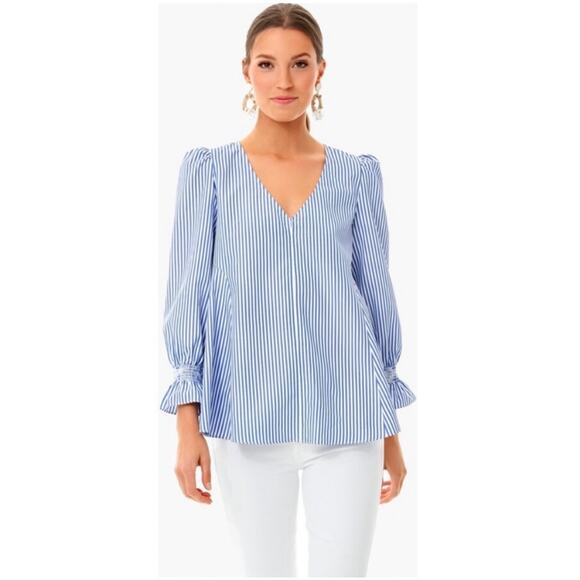 Tuckernuck Pomander Place Striped Mollie Blouse Preppy Nautical Sailor Chic S - Picture 1 of 7